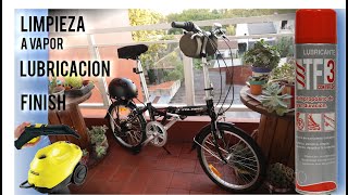 2 LimpiezaLubricaciónFinish a Bicicleta Plegable con Vapor Karrcher SC3 [upl. by Aixela]