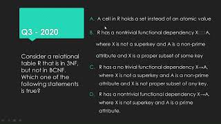 DBMS gate questions [upl. by Ennaillij]