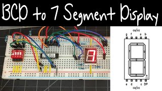 Tutorial  Using the 7447 74HC47 BCD to 7 Segment Display Decoder [upl. by Boak744]