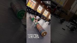 Deadlift 715 kg 🏋‍♀️  😱 shorts [upl. by Burrus]