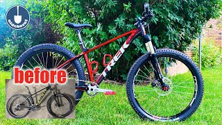 Spray Painting a Bike  Trek Marlin 5 Custom Restoration [upl. by Nylirac]