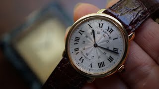 Cartier Ronde Mecanique 33 mm Privée Collection Guilloche Dial Mechanical 18k Yellow Gold 2000s [upl. by Schalles]