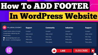 How to create Custom Footer using Elementor header and footer plugin in WordPress  In Hindi  2023 [upl. by Luba]