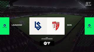 Lausanne  Sion ⚽ Super League Suisse ⚽ [upl. by Ilsel]