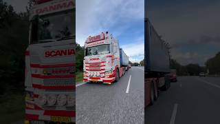 VEMB JJ Transport ApS Scania Next Generation V8 Truckspotting [upl. by Esaertal301]