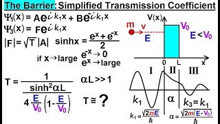 Physics  Ch 66 Ch 4 Quantum Mechanics Schrodinger Eqn 79 of 92 Simplified Transmission Coeff [upl. by Reivaxe]