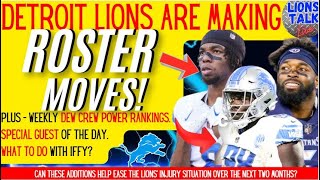 THE DETROIT LIONS ARE MAKING SOME IMPORTANT ROSTER MOVES PLUS  WEEKLY POWER RANKINGS [upl. by Adiela]