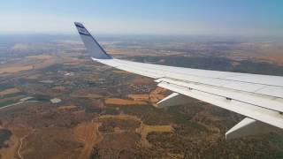 Landing at Tel Aviv Ben Gurion Airport Great views of Tel Aviv and the airport [upl. by Avlem]