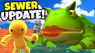 I Found a SECRET FROG MONSTER in the NEW Wobbly Life Sewer Update [upl. by Nybbor]