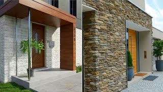 100 Modern Front Wall Design Ideas 2023 Home Exterior Wall Tiles Design  Exterior Design Ideas p2 [upl. by Hylan]