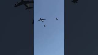 KC135 and F35 refuel flyby EAA Oshkosh air show 2024 planes avaition eaa oshkosh aeroplane [upl. by Eellehs]