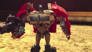 Transformers Prime Season 2 Episode 13 Triangulation stop motion Optimus Prime vs Dreadwing [upl. by Nerek]