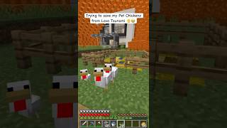 Saving my Chickens from a Lava Tsunami in Minecraft minecraft [upl. by Yderf432]