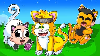 Nos CONVERTIMOS en una FAMILIA de GATOS 🐈 Juego de Gatitos  2 Noobs son los MEJORES GATOS en Roblox [upl. by Llerrad]