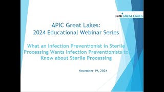 What an IP in Sterile Processing wants Infection Preventionists to know about Sterile Processing [upl. by Acnaib90]