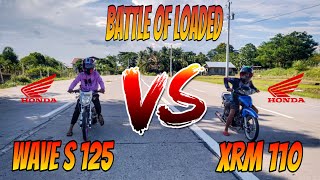 Battle of loaded  Wave S 125 vs Xrm 110  301 meters Drag race [upl. by Emelda464]