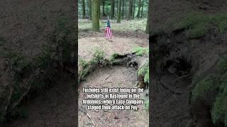 Easy Company Foxholes still exist today on the outskirts of Bastogne in the Ardennes ww2history [upl. by Assele]