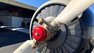 Great OLD PROPELLER Airplane Engines Cold Starting up and Heavy Sound 3 [upl. by Imnubulo]