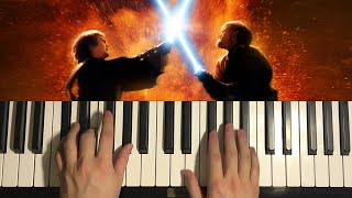 Star Wars  Anakin vs ObiWan Battle Theme Piano Tutorial Lesson [upl. by Earley592]