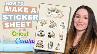 How to Make Sticker Sheets with Cricut Explore 3 and Canva  Print then Cut Tutorial for Beginners [upl. by Nhtanhoj374]