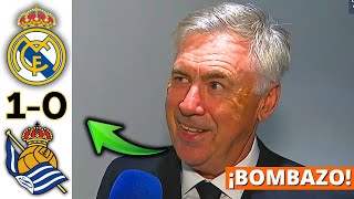 ¡MIRA LAS DECLARACIONES DE ANCELOTTI TRAS LA VICTORIA DEL MADRID ANTE LA REAL SOCIEDAD POR 10 [upl. by Aneehsak]