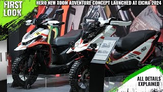 Hero Xoom Adventure Concept With 125cc And 160cc Launched At EICMA 2024  Explained All Details [upl. by Nirraj]