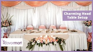 Charming Head Table Setup  Shop The Look  eFavormartcom [upl. by Krusche881]