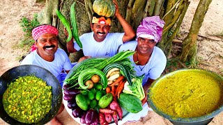 Bengali Khichuri Labra amp Beguni Complete Traditional Village Veg Lunch Recipes  Village Food [upl. by Kared]