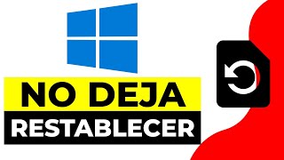 SOLUCION NO me Deja RESTABLECER Windows 10 y 11 2024  NO Puedo Formatear Windows [upl. by Tobie]