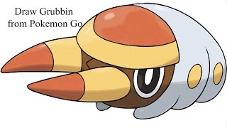 Draw Grubbin from Pokemon Go 2016 [upl. by Bugbee392]