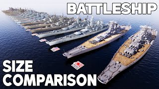 BATTLESHIP SIZE COMPARISON [upl. by Nayllij]