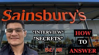 Sainsburys Interview UK  how to answer [upl. by Crow]