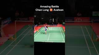 Amazing Battle Viktor Axelsen 🆚 Chen Long shorts [upl. by Nidraj]