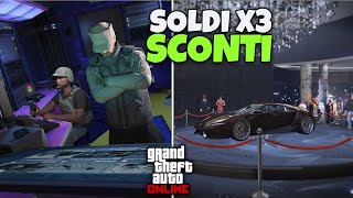 SETTIMANA BENEFACTOR SCONTI E SOLDI TRIPLI SU GTA ONLINE  AGGIORNAMENTO SETTIMANALE [upl. by Gottwald163]