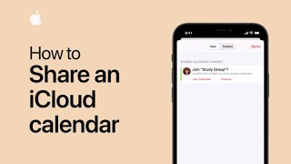 How to share an iCloud calendar on iPhone iPad and iPod touch  Apple Support [upl. by Nwahsyt735]