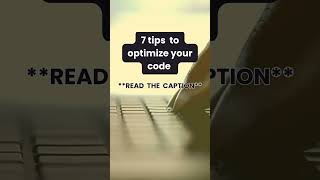 7 Tips to optimize your code coding softwareengineering [upl. by Saylor534]