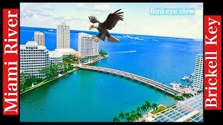 Miami River and Brickell Key by Drone [upl. by Travers614]