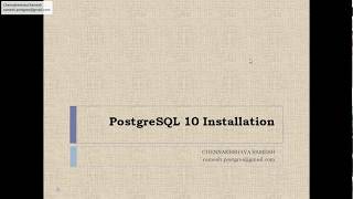 postgresql 10 installation using EDB software [upl. by Arahsat895]