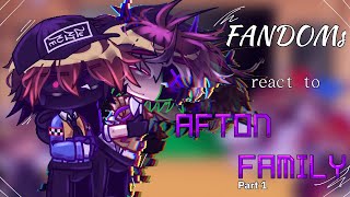 FANDOMs react to Afton Family  FNaF  Aftons × Gacha  Part 1 [upl. by Bluma]