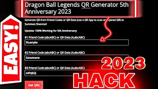 5TH ANNIVERSARY SHENRON QR CODES HACK  Dragon Ball Legends [upl. by Hilbert429]