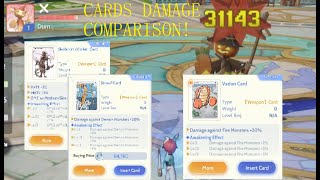 Cards damage comparison Race vs Element vs Size cards  Ragnarok Origin Global [upl. by Leugimsiul]