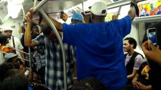 Man and women yelling at each other on NYC subway [upl. by Emalia]