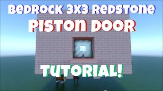 MineCraft Bedrock Easy 3X3 Redstone Piston Door [upl. by Florrie]