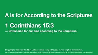 A is for According to the Scriptures  1 Corinthians 153 NIV  Bible Memorize Loop Awana Sparks [upl. by Rehpinej]