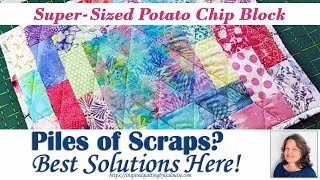 Simplest Potato Chip Block StepbyStep Tutorial  EASY Mini Quilt [upl. by Rikki899]