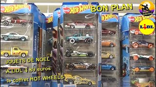 JOUETS DE NOEL A LIDL 489 euros le coffret HOT WHEELS [upl. by Arrol]