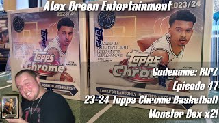 Codename RIPZ ep 47 Topps Chrome Basketball Monster Box x2 [upl. by Cosette]