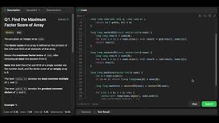 Leetcode Weekly contest 421  Find the Maximum Factor Score of Array  Solution [upl. by Dickson]