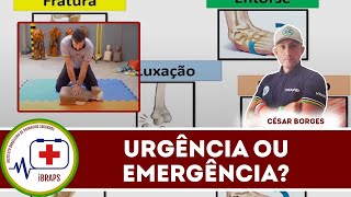 A DIFERENÇA ENTRE URGÊNCIA E EMERGÊNCIA  PRIMEIROS SOCORROS [upl. by Iras515]