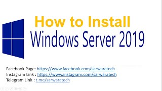 How to install Windows Server 2019 Standard in VMWARE 2021  Part1 [upl. by Yrehcaz]